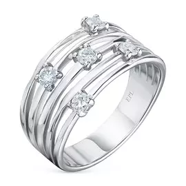 Кольцо из белого золота с бриллиантом э0901кц04210653