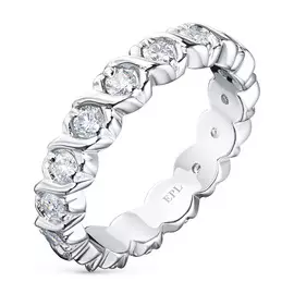 Кольцо из белого золота с бриллиантами э0901кц06210651