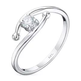 Кольцо из белого золота с бриллиантом э0901кц06210866