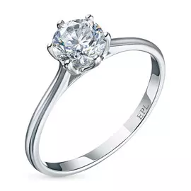 Кольцо из белого золота с бриллиантом э0901кц07200752