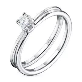 Кольцо из белого золота с бриллиантом э0901кц07210865