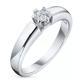 Кольцо из белого золота с бриллиантом э0901кц08070700