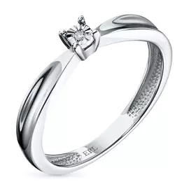 Кольцо из белого золота с бриллиантом э0901кц08200117