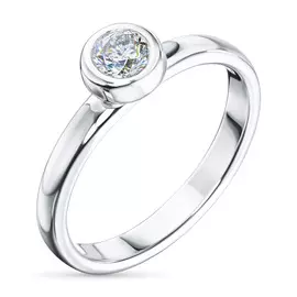 Кольцо из белого золота с бриллиантом э0901кц08210872