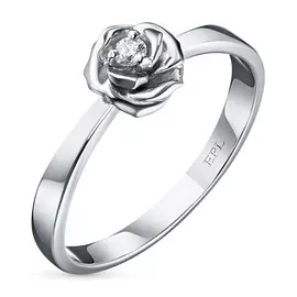 Кольцо из белого золота с бриллиантом э0901кц09170600