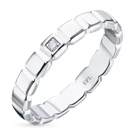 Кольцо из белого золота с бриллиантом э0901кц10200605