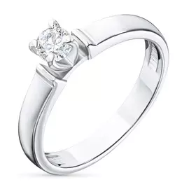 Кольцо из белого золота с бриллиантом э0901кц10210203