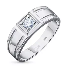 Кольцо из белого золота с бриллиантом э0901кц11100100