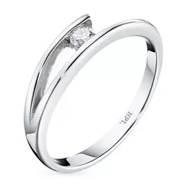 Кольцо из белого золота с бриллиантом э0901кц11134300