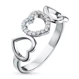 Кольцо из белого золота с бриллиантами э0901кц12142300