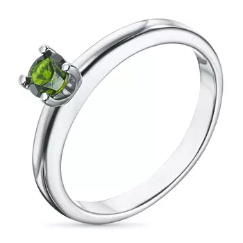 Кольцо из белого золота с хромдиопсидом э0905кц11102400