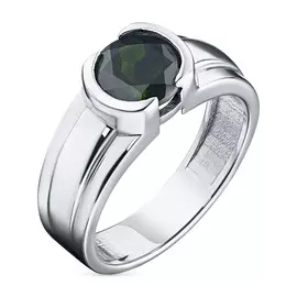 Кольцо из белого золота с хромдиопсидом э0905к_120713