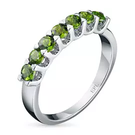 Кольцо из белого золота с хромдиопсидом э0905кц09169300