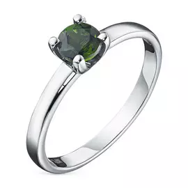 Кольцо из белого золота с хромдиопсидом э0905кц10161700