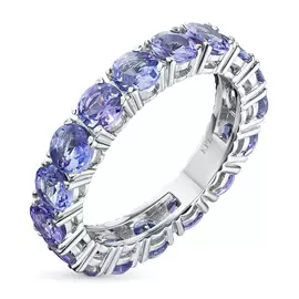 Кольцо из белого золота с танзанитами э0908кц09200457