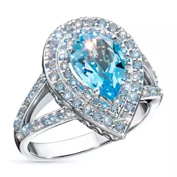 Кольцо из белого золота с топазом э4771кц06210422