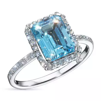 Кольцо из белого золота с топазом э4771кц10200405