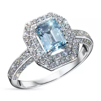 Кольцо из белого золота с топазом э4771кц05210464