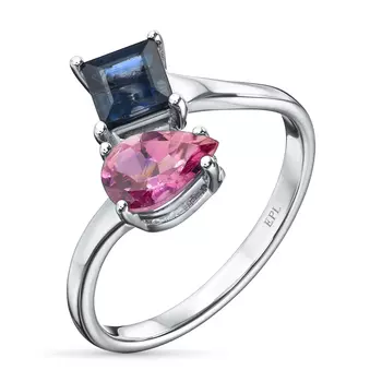 Кольцо из белого золота с турмалином э0902кц09220415