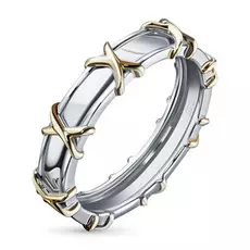 Кольцо из комбинированного золота э1000кц08191040