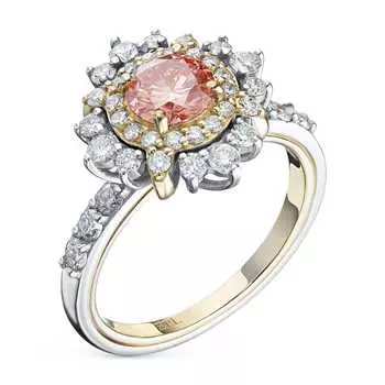 Кольцо из комбинированного золота э1012кц12210358_pink