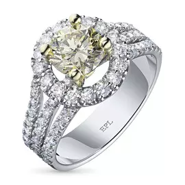 Кольцо из комбинированного золота с бриллиантами э10к111736