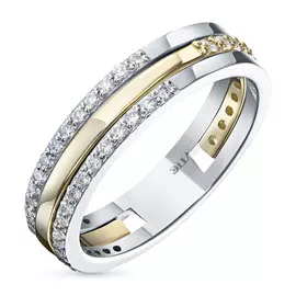 Кольцо из комбинированного золота с бриллиантами э1001кц02203610