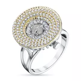 Кольцо из комбинированного золота с бриллиантами э1045кц04210365