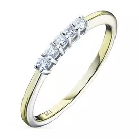 Кольцо из комбинированного золота с бриллиантом э1001кц07198390