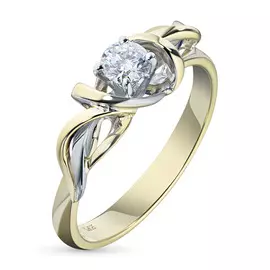 Кольцо из комбинированного золота с бриллиантом э1001кц04200710