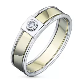 Кольцо из комбинированного золота с бриллиантом э1001кц08153000