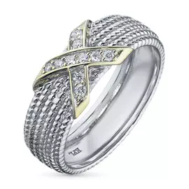 Кольцо из комбинированного золота с бриллиантами э1001кц08184300