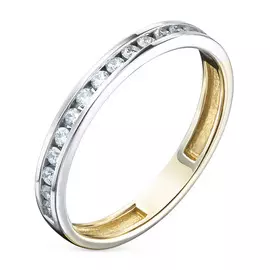 Кольцо из комбинированного золота с бриллиантами э1001кц08200366