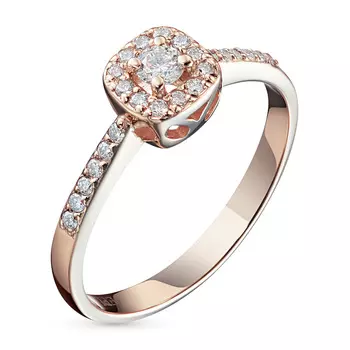 Кольцо из красного золота с бриллиантами э0201кц12195520