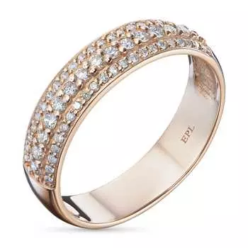 Кольцо из красного золота с бриллиантами э0201кц10210119