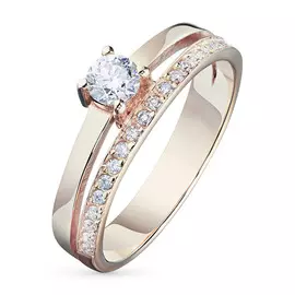 Кольцо из красного золота с бриллиантами э0201кц02144100