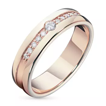 Кольцо из красного золота с бриллиантами э0201кц05160600