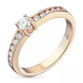 Кольцо из красного золота с бриллиантами э0201кц02163300