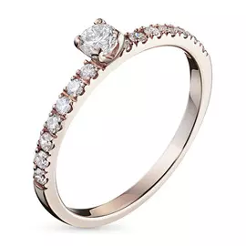 Кольцо из красного золота с бриллиантами э0201кц03153500