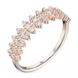 Кольцо из красного золота с бриллиантами э0201кц03210352