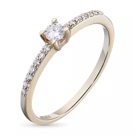 Кольцо из красного золота с бриллиантами э0201кц04153600