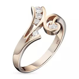 Кольцо из красного золота с бриллиантами э0201кц05102000