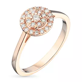 Кольцо из красного золота с бриллиантами э0201кц05160500