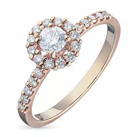 Кольцо из красного золота с бриллиантами э0201кц06165200