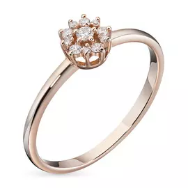 Кольцо из красного золота с бриллиантами э0201кц07191000