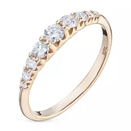 Кольцо из красного золота с бриллиантами э0201кц09200112