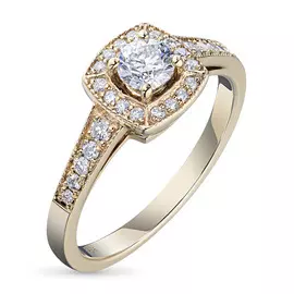 Кольцо из красного золота с бриллиантами э0201кц11160500