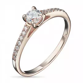 Кольцо из красного золота с бриллиантами э0201кц11190170