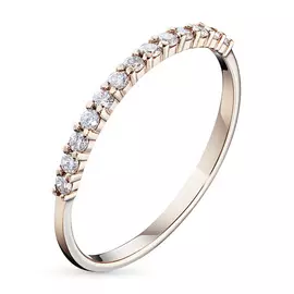 Кольцо из красного золота с бриллиантами э0201кц12153700