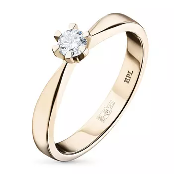 Кольцо из красного золота с бриллиантом э0201кц12150900